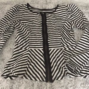 Striped Black & White Top